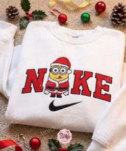 Dave Minion Santa Claus Embroidered Sweatshirt, Minions Movie Embroidered Shirt, Best Christmas Day Gift Ideas (2)