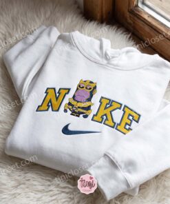 Thanos Minions Embroidered T-shirt, Movie Characters Embroidered Shirt, Cozy Gifts For Family 1 Thanos Minions Embroidered T shirt, Movie Characters Embroidered Shirt, Cozy Gifts For Fami