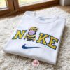 Thanos Minions Embroidered T-shirt, Movie Characters Embroidered Shirt, Cozy Gifts For Family
