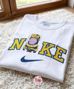Thanos Minions Embroidered T shirt, Movie Characters Embroidered Shirt, Cozy Gifts For Fami (5)