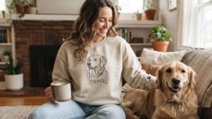 Custom Pet Portrait Embroidered T shirt, Sweatshirts and Hoodies Custom Pet Portrait Embroidered T shirt, Sweatshirts and Hoodies