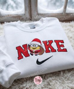 Minion Bob Santa Claus Embroidered Sweatshirt, Minions Movie Characters Embroidered Shirt, Best Christmas Gift (2)
