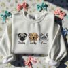 Personalized Custom Cat Hoodie, Embroidered Dog Face Sweatshirt, Custom Pet T-shirt, Embroidered Meow Cat Shirt