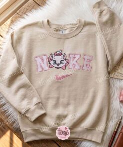 Cute Marie Cat Embroidered Hoodie, The Aristocats Cartoon Embroidered T-shirt, Best Gift for Girlfriend 1 Cute Marie Cat Embroidered Hoodie, The Aristocats Cartoon Embroidered T shirt, Best Gift for Girlfriend (1)