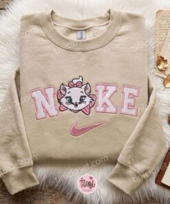 Cute Marie Cat Embroidered Hoodie, The Aristocats Cartoon Embroidered T shirt, Best Gift for Girlfriend (2)