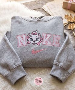 Cute Marie Cat Embroidered Hoodie, The Aristocats Cartoon Embroidered T-shirt, Best Gift for Girlfriend 3 Cute Marie Cat Embroidered Hoodie, The Aristocats Cartoon Embroidered T shirt, Best Gift for Girlfriend (3)