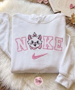 Happy Marie Cat Embroidered Hoodie, The Aristocats Cartoon Embroidered T-shirt, Best Gift for Girlfriend
