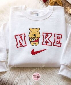 Custom Winnie Honey Pot Embroidered Sweatshirt, Cute Valentine Crewneck & (3)