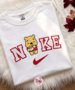 Custom Winnie Honey Pot Embroidered Sweatshirt, Cute Valentine Crewneck &