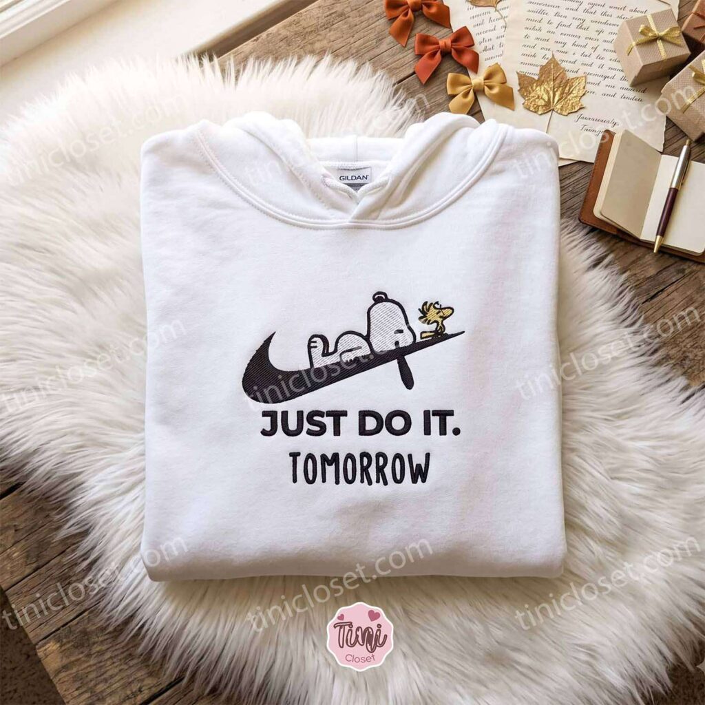 Snoopy Embroidered Sweatshirt, Cute Valentine Crewneck, Unisex Cozy Pullover, Valentine’s Day Gift for Him Her