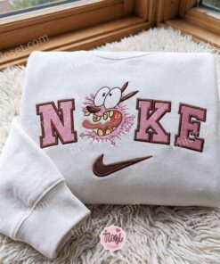 Courage the Cowardly Dog Cartoon Embroidered Sweatshirt, Cozy Gifts For Girlfriend, Pink Lettering Retro Crewneck 2 Courage the Cowardly Dog Cartoon Embroidered Sweatshirt, Cozy Gifts For Girlfriend, Pink Lettering Retro Crewneck (3)