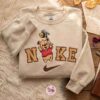 Custom Winnie Pooh Bear With Bee Balloon Embroidered Tee, Cute Disney Cartoon Embroidered Sweatshirt, Galentine Gift Ideas