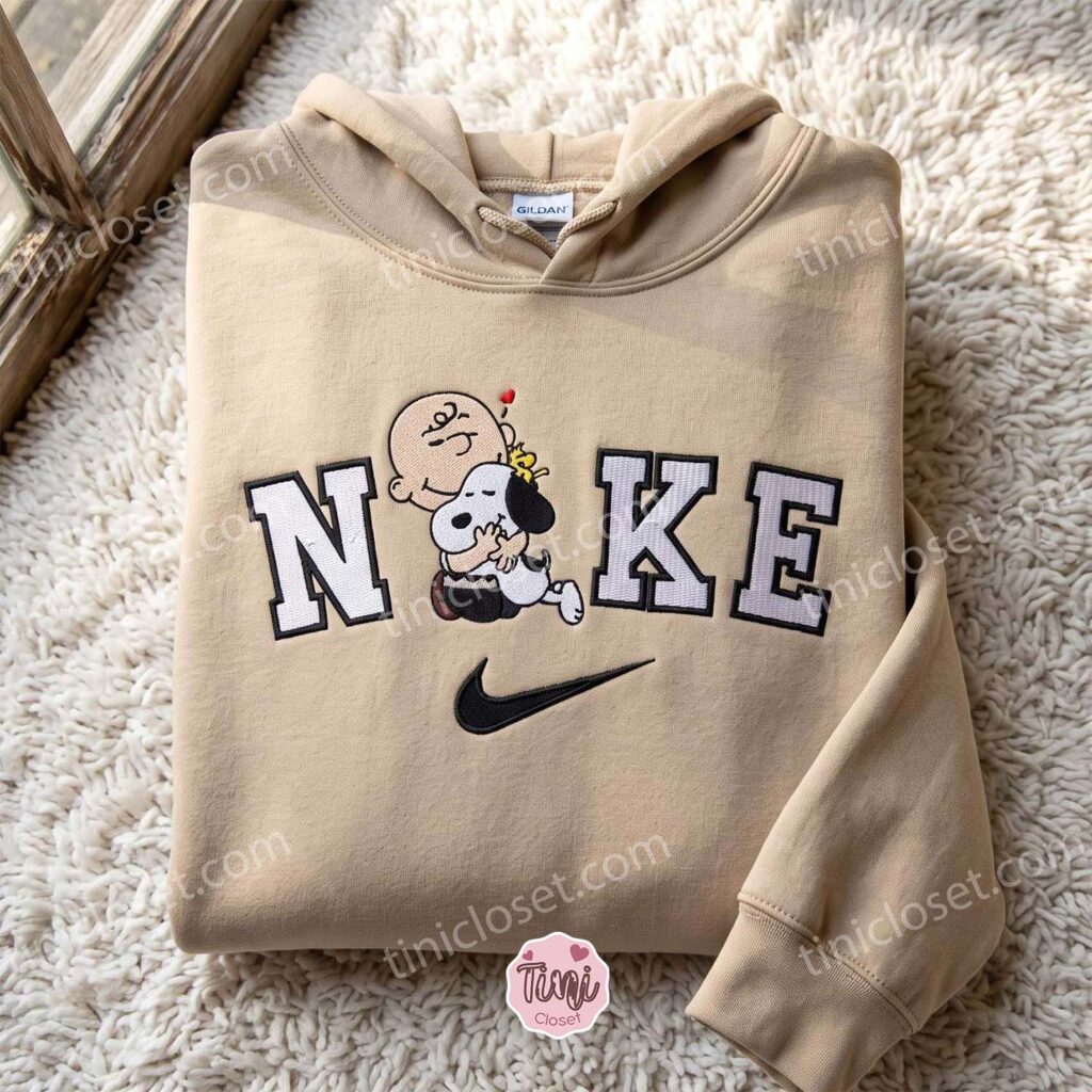 Snoopy Best Friends Hugging Embroidered Crewneck, Miss You Gift For Him Her, Custom Long Sleeve Sweatshirt Snoopy Best Friends Hugging Embroidered Crewneck, Miss You Gift For Him Her, Custom Long Sleeve Sweatshirt