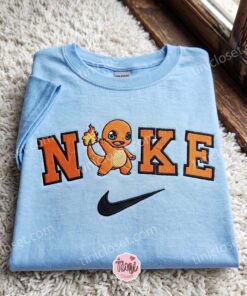 Charmander Anime Character Embroidered Sweatshirt, Vintage Varsity Style Crewneck, Just Because Gift For Him 2 Charmander Anime Character Embroidered Sweatshirt, Vintage Varsity Style Crewneck, Just Because Gift For Him (2)