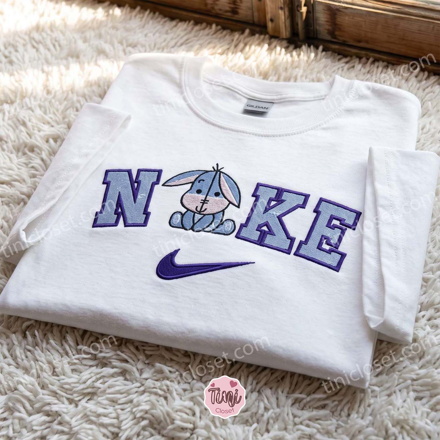 Cute Cartoon Eeyore Donkey Embroidered Sweatshirt, Disney Embroidered Hoodie, Cozy Gifts For Girlfriend Cute Cartoon Eeyore Donkey Embroidered Sweatshirt, Disney Embroidered Hoodie, Cozy Gifts For Girlfriend