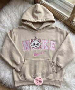 Cute Marie Cat Embroidered Hoodie, The Aristocats Cartoon Embroidered Sweatshirt, Best Gift for Girlfriend (2)