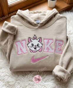 Cute Marie Cat Embroidered Hoodie, The Aristocats Cartoon Embroidered Sweatshirt, Best Gift for Girlfriend (3)