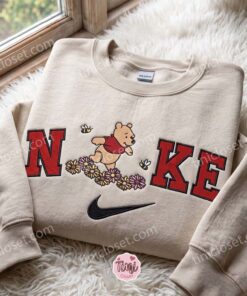 Custom Winnie the Pooh Floral Sweatshirt, Daisy Bee Embroidered Hoodie, Romantic Gift For Her, Cozy Apparel 1 Custom Winnie the Pooh Floral Sweatshirt, Daisy Bee Embroidered Hoodie, Romantic Gift For Her, Cozy Apparel (1)