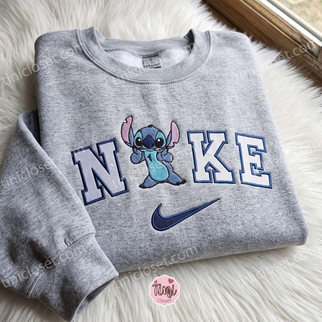 Funny Stitch Embroidered Sweatshirt, Cute Disney Cartoon Character Crewneck, Cozy Unisex Pullover, Boyfriend Hoodie Gift Funny Stitch Embroidered Sweatshirt, Cute Disney Cartoon Character Crewneck, Cozy Unisex Pullover, Boyfriend Hoodie Gift