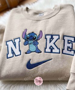 Funny Stitch Embroidered Sweatshirt, Cute Disney Cartoon Character Crewneck, Cozy Unisex Pullover, Boyfriend Hoodie Gift (3)