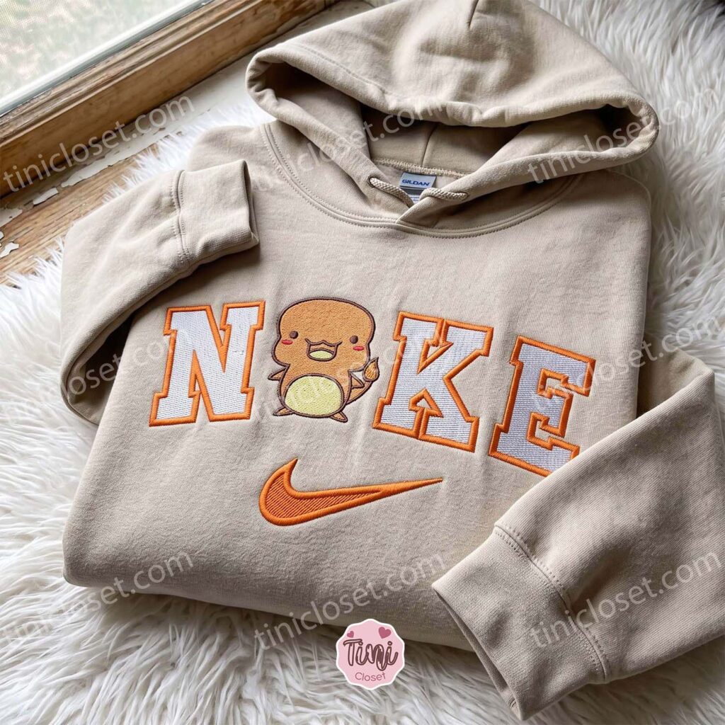 Charmander Pokemon Embroidered T-shirt, Anime Fire Lizard Embroidered Crewneck, Matching Hoodies & Sweatshirts for Couples Charmander Pokemon Embroidered T-shirt, Anime Fire Lizard Embroidered Crewneck, Matching Hoodies & Sweatshirts for Couples