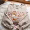 Charmander Pokemon Embroidered T-shirt, Anime Fire Lizard Embroidered Crewneck, Matching Hoodies & Sweatshirts for Couples
