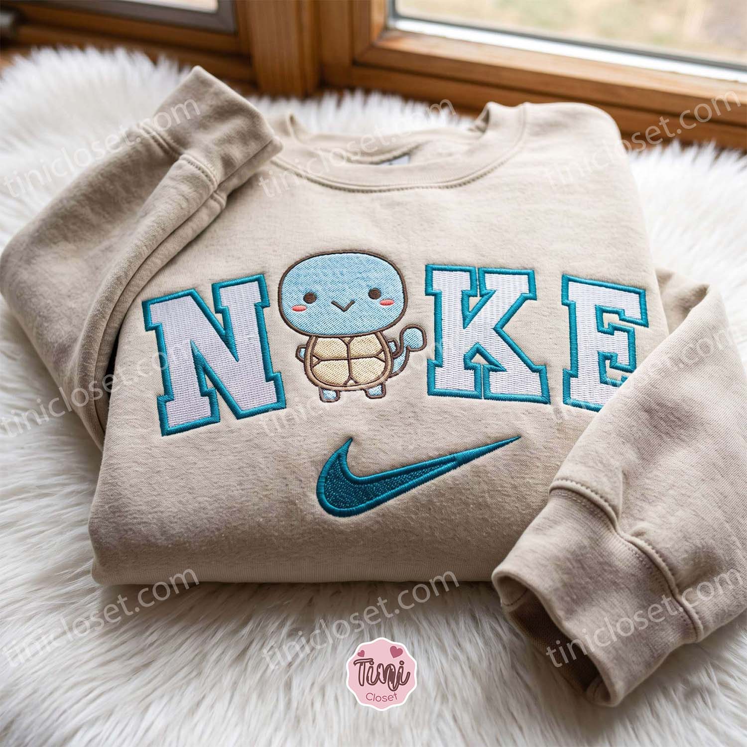 Squirtle Embroidered Sweatshirt, Pokemon Anime Embroidered Hoodie, Cute Valentine Crewneck, Galentine Gift Ideas Squirtle Embroidered Sweatshirt, Pokemon Anime Embroidered Hoodie, Cute Valentine Crewneck, Galentine Gift Ideas