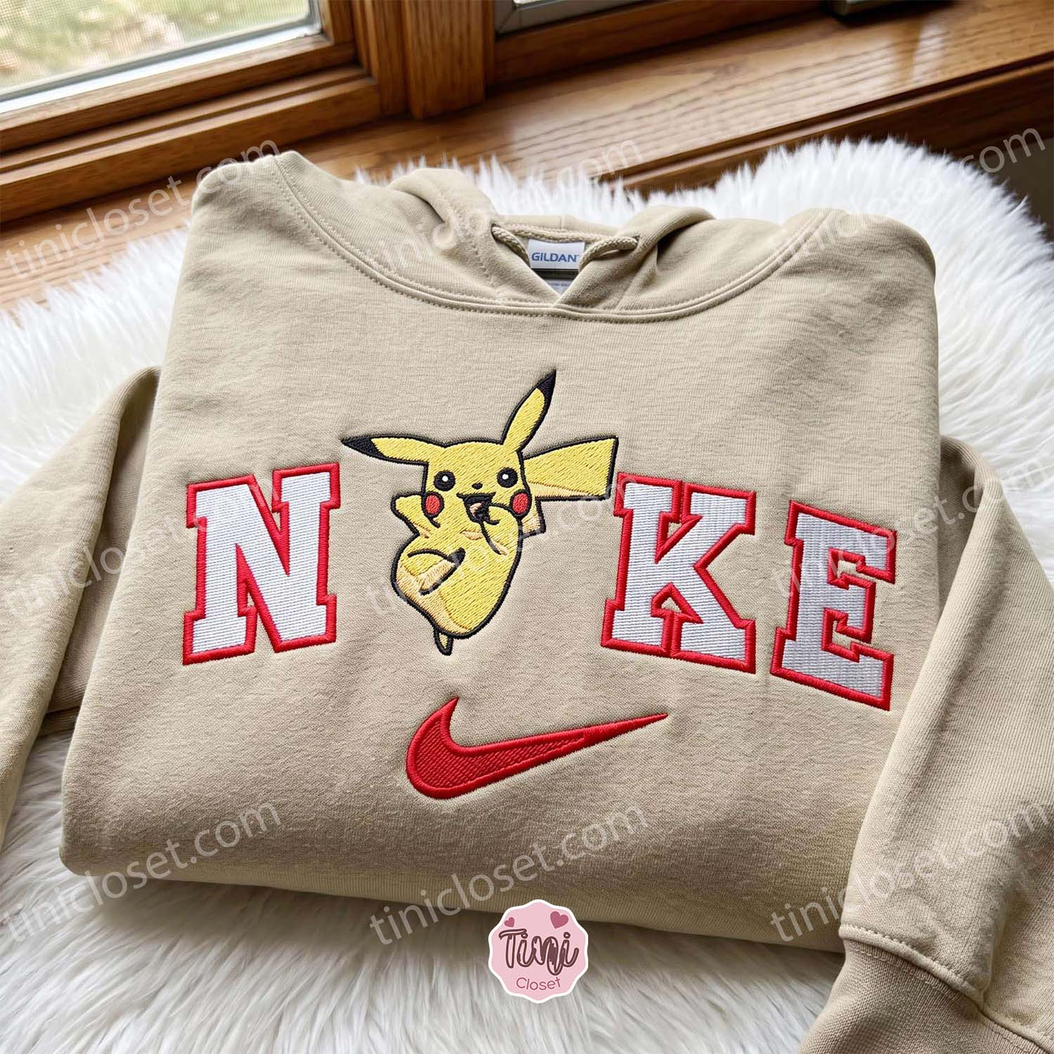 Smiling Pikachu Embroidered Sweatshirt, Pokemon Anime T-shirt, Just Because Gift For Him, Cozy Gifts For Girlfriend Smiling Pikachu Embroidered Sweatshirt, Pokemon Anime T-shirt, Just Because Gift For Him, Cozy Gifts For Girlfriend