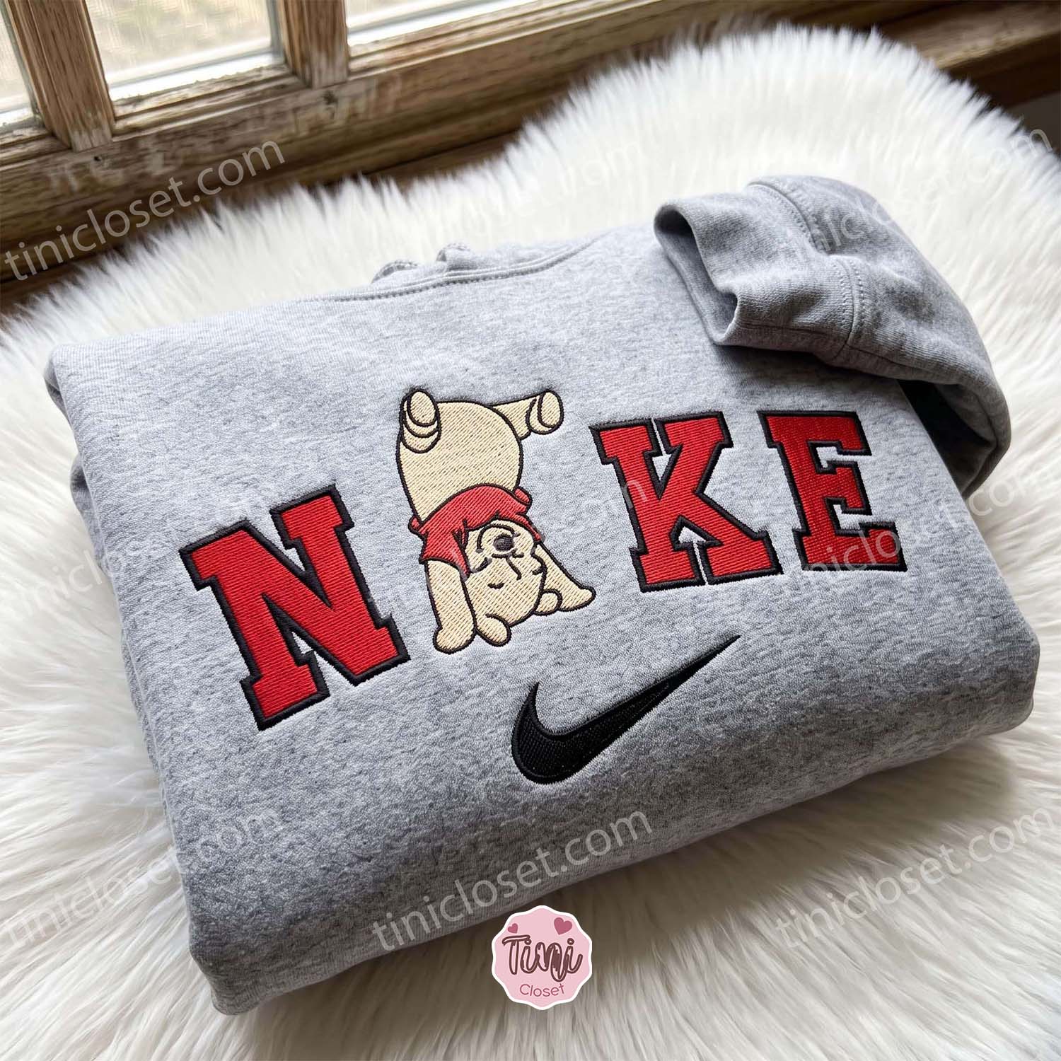 Happy Winnie Pooh Embroidered Sweatshirt, Disney Embroidered T-shirt, Just Because Gift For Him, Cozy Gifts For Girlfriend Happy Winnie Pooh Embroidered Sweatshirt, Disney Embroidered T-shirt, Just Because Gift For Him, Cozy Gifts For Girlfriend
