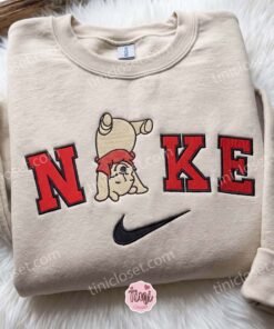 Happy Winnie Pooh Embroidered Sweatshirt, Disney Embroidered T shirt, Just Because Gift For Him, Cozy Gifts For Girlfriend (2)