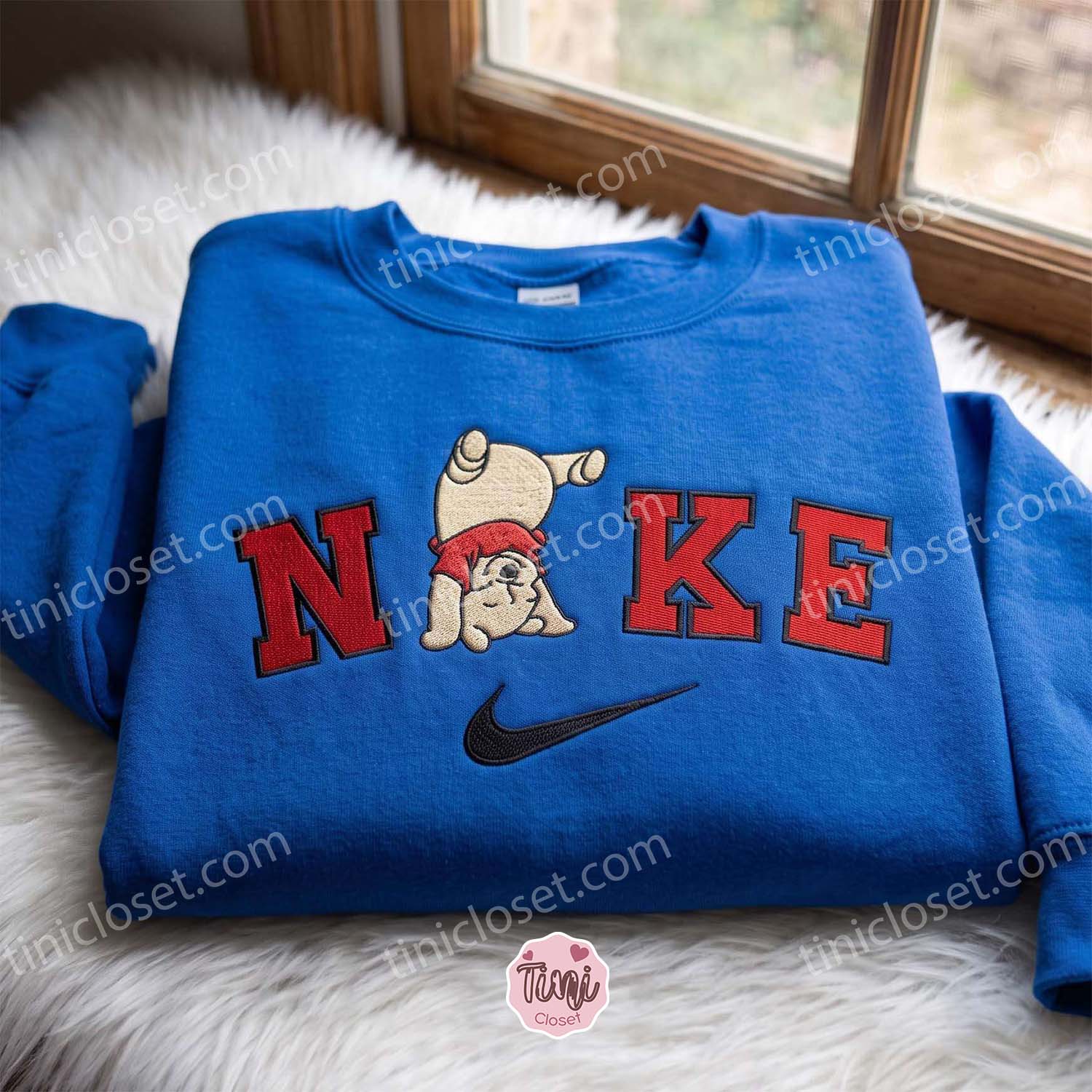 Happy Winnie Pooh Embroidered Sweatshirt, Disney Embroidered T-shirt, Just Because Gift For Him, Cozy Gifts For Girlfriend Happy Winnie Pooh Embroidered Sweatshirt, Disney Embroidered T-shirt, Just Because Gift For Him, Cozy Gifts For Girlfriend