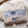 Funny Stitch Embroidered Sweatshirt, Disney Cartoon Character Crewneck, Cozy Unisex Pullover, Boyfriend Hoodie Gift