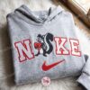 Pepé Le Pew Holding Heart Embroidered Crewneck, Looney Tunes Cartoon Pullover, Long Distance Relationship Gifts