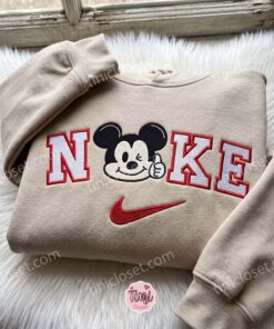 Mickey Mouse Embroidered T-shirt, Disney Embroidered Shirt, Cartoon Character Crewneck, Cozy Unisex Pullover 2 Mickey Mouse Embroidered T shirt, Disney Embroidered Shirt, Cartoon Character Crewneck, Cozy Unisex Pullover (1)
