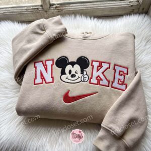 Mickey Mouse Embroidered T shirt, Disney Embroidered Shirt, Cartoon Character Crewneck, Cozy Unisex Pullover (1) Mickey Mouse Embroidered T shirt, Disney Embroidered Shirt, Cartoon Character Crewneck, Cozy Unisex Pullover (1)