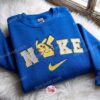 Pikachu Embroidered Sweatshirt, Pokemon Anime T-shirt, Just Because Gift For Him, Cozy Gifts For Girlfriend
