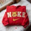 Winnie Pooh Embroidered T-shirt, Disney Cartoon Character Crewneck, Cozy Unisex Pullover, Boyfriend Hoodie Gift