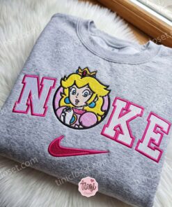 Princess Peach Cute Gaming Sweatshirt, Super Mario Characters Embroidered Hoodie, Long Distance Relationship Gift 1 Princess Peach Cute Gaming Sweatshirt, Super Mario Characters Embroidered Hoodie, Long Distance Relationship Gift (1)