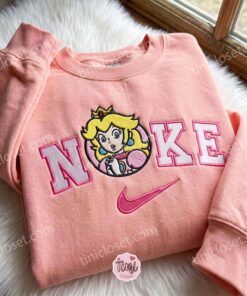 Princess Peach Cute Gaming Sweatshirt, Super Mario Characters Embroidered Hoodie, Long Distance Relationship Gift 2 Princess Peach Cute Gaming Sweatshirt, Super Mario Characters Embroidered Hoodie, Long Distance Relationship Gift (3)