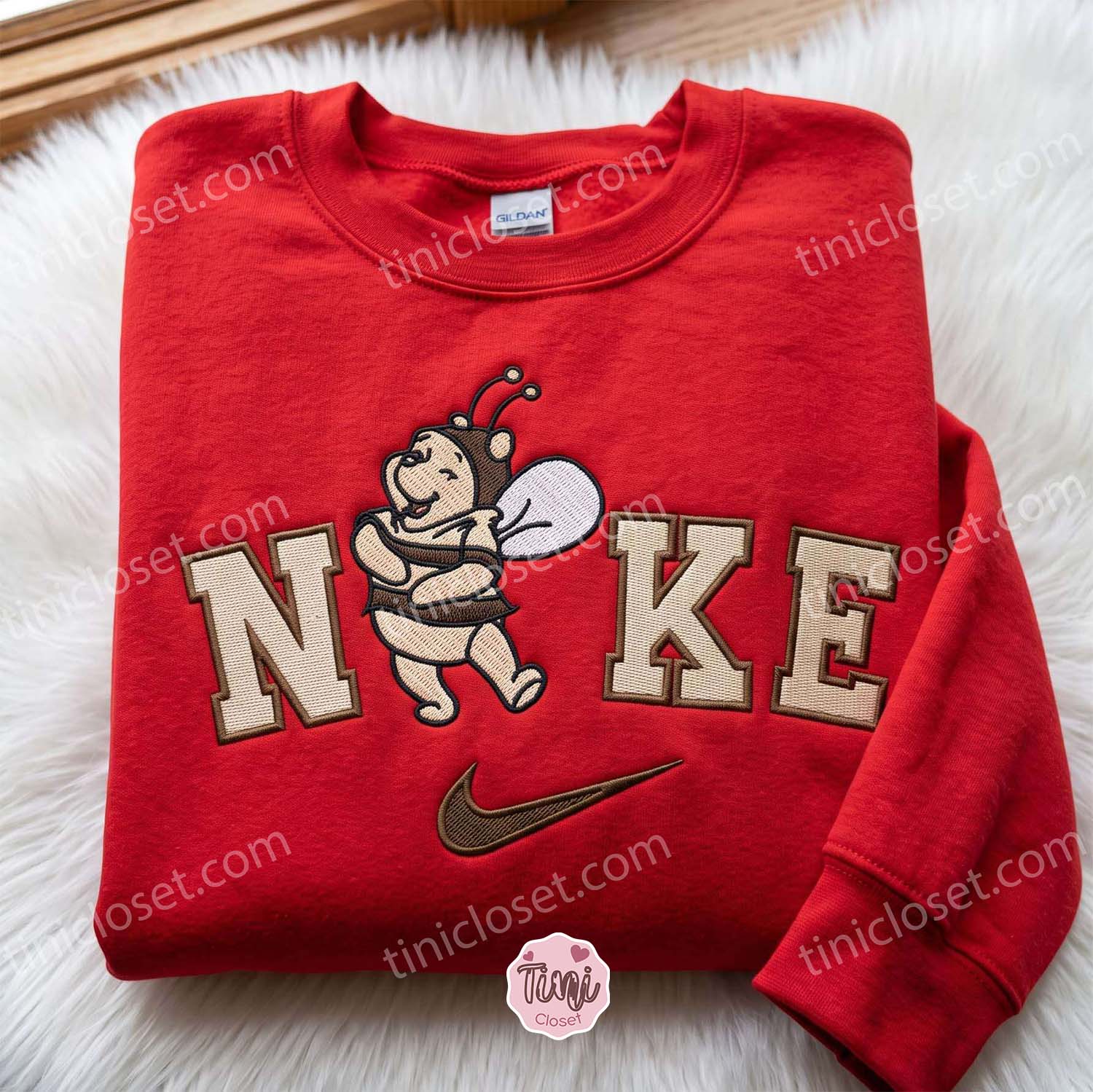 Winnie Pooh Honey Bear Embroidered Sweatshirt, Long Distance Relationship Gift, Sending A Hug Gift, Miss You Gift For HimHer Winnie Pooh Honey Bear Embroidered Sweatshirt, Long Distance Relationship Gift, Sending A Hug Gift, Miss You Gift For HimHer