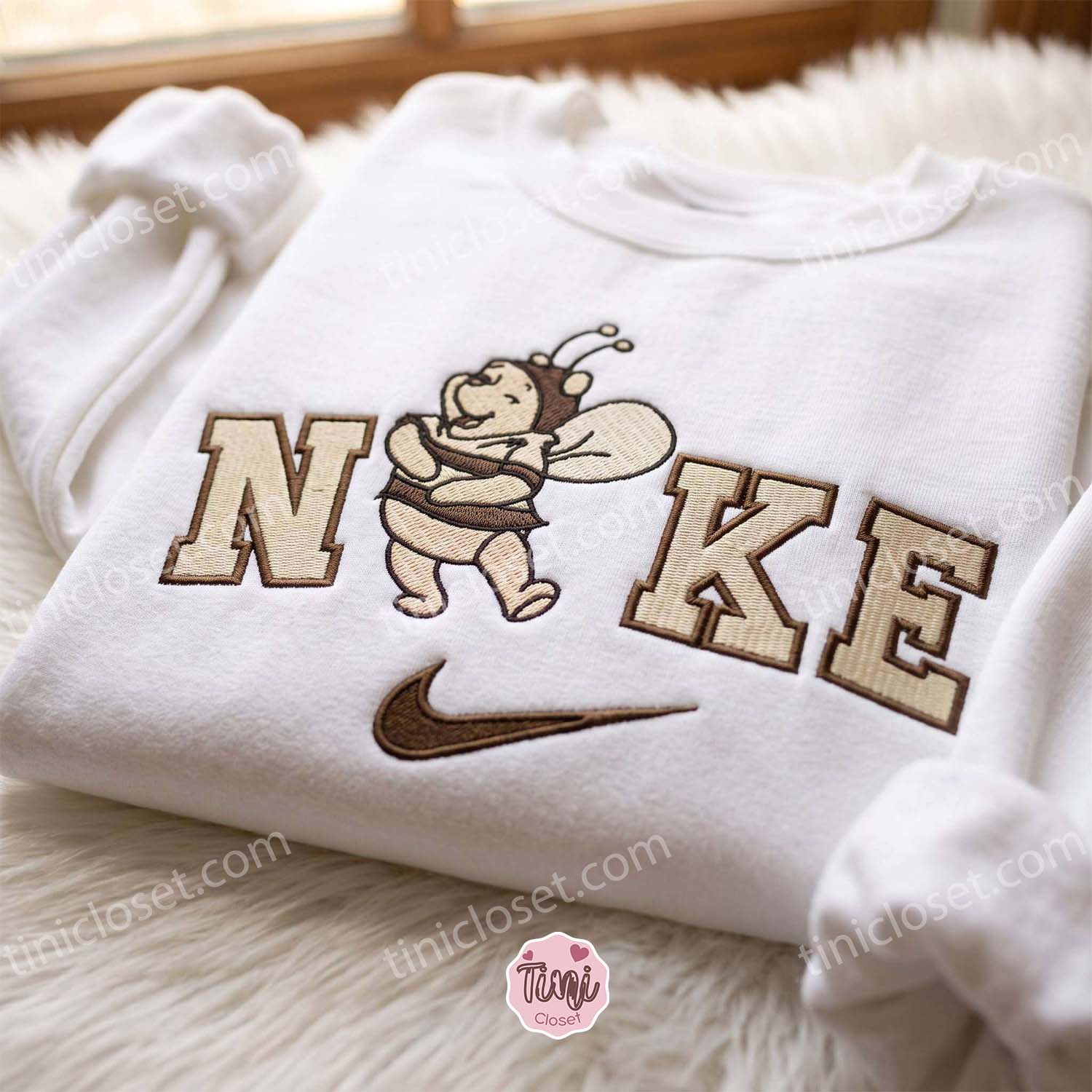 Winnie Pooh Honey Bear Embroidered Sweatshirt, Long Distance Relationship Gift, Sending A Hug Gift, Miss You Gift For HimHer Winnie Pooh Honey Bear Embroidered Sweatshirt, Long Distance Relationship Gift, Sending A Hug Gift, Miss You Gift For HimHer