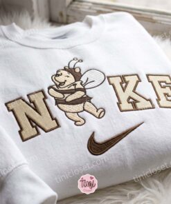 Winnie Pooh Honey Bear Embroidered Sweatshirt, Long Distance Relationship Gift, Sending A Hug Gift, Miss You Gift For HimHer (3)