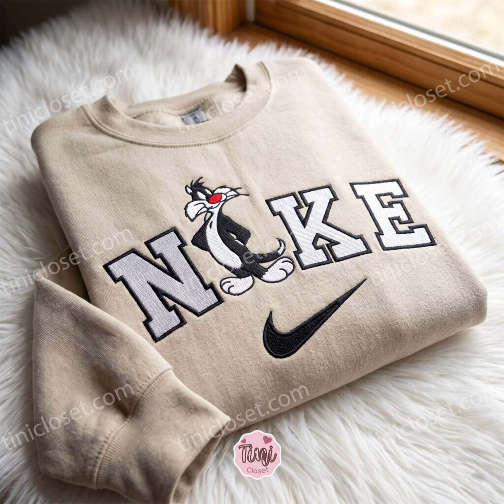Sylvester the Cat Embroidered Hoodie, Looney Tunes and Merrie Melodies Characters Embroidered Shirt, Galentine Gift Ideas