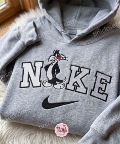 Sylvester the Cat Embroidered Hoodie, Looney Tunes and Merrie Melodies Characters Embroidered Shirt, Galentine Gift Ideas (4)