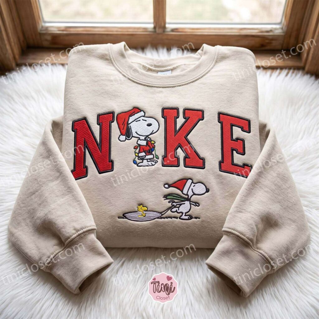 Snoopy Sledding Embroidered Sweatshirt, Cozy Gifts For Girlfriend, Boyfriend Hoodie Gift, Christmas Gifts for Family Snoopy Sledding Embroidered Sweatshirt, Cozy Gifts For Girlfriend, Boyfriend Hoodie Gift, Christmas Gifts for Family