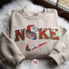 Snoopy Santa Embroidered Sweatshirt, Christmas Embroidered Shirt, Cozy Gifts For Girlfriend, Boyfriend Hoodie Gift