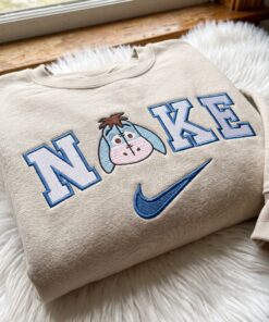 Eeyore Embroidered Sweatshirt, Winnie the Pooh Characters Embroidered Shirt, Cute Cartoon Embroidered Pullover 1 Eeyore Embroidered Sweatshirt, Winnie the Pooh Characters Embroidered Shirt, Cute Cartoon Embroidered Pullover (1)