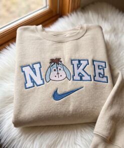 Eeyore Embroidered Sweatshirt, Winnie the Pooh Characters Embroidered Shirt, Cute Cartoon Embroidered Pullover 2 Eeyore Embroidered Sweatshirt, Winnie the Pooh Characters Embroidered Shirt, Cute Cartoon Embroidered Pullover (2)