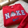 Eeyore Embroidered Sweatshirt, Winnie the Pooh Characters Embroidered Shirt, Cute Cartoon Embroidered Pullover