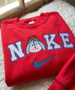 Eeyore Embroidered Sweatshirt, Winnie the Pooh Characters Embroidered Shirt, Cute Cartoon Embroidered Pullover (3)